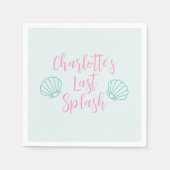ラストスプラッシュトロピカルビーチシェルバチェロレッテ スタンダードカクテルナプキン (正面)