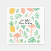 ラストスプラッシュバチェロレッテ – トロピカルテーマ | スタンダードカクテルナプキン (正面)