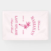 ラストスプラッシュビーチパームズホットピンクバチェロレッテ 横断幕 (横)