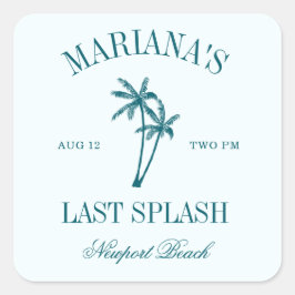 ラストスプラッシュブルーティール（緑がかった色）パームズバチェロレッテ スクエアシール