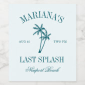 ラストスプラッシュブルーティール（緑がかった色）パームズバチェロレッテ ワインラベル (シングルラベル)