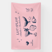 ラストスプラッシュマーメイドピンクビーチバチェロレッテパーティー 横断幕 (縦)