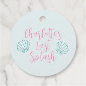 ラストスプラッシュ シーシェル ビーチ ブライズメイド パーティー フェイバータグ (裏面)