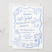 ラストスプラッシュ ハンドドローンビーチウィークエンドバチェロレッテ 招待状 (正面)