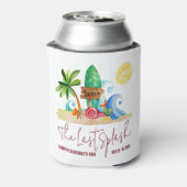 ラストスプラッシュ、ビーチ、サーフィン女子会 缶クーラー (缶裏面)