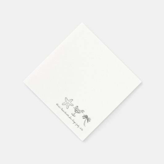 ラストスプラッシュ ブライズメイドパーティー サプライ ナプキン スタンダードカクテルナプキン (角)