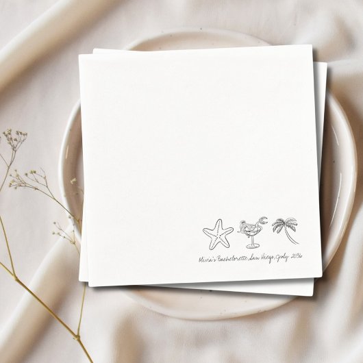 ラストスプラッシュ ブライズメイドパーティー サプライ ネプキン スタンダードカクテルナプキン