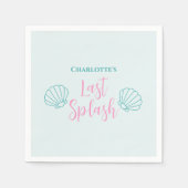 ラストスプラッシュ マーメイド シェル ビーチ ブライズゲットパーティー スタンダードカクテルナプキン (正面)