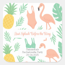 ラストスプラッシュ» Palm Trees，水着のステッカー スクエアシール