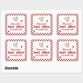 ラストスライス ピザ独身最後の週末パーティーの景品 スクエアシール (シート)