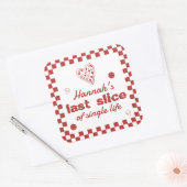 ラストスライス ピザ独身最後の週末パーティーの景品 スクエアシール (封筒)