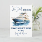 ラストセイルズセーリングバチェロレッテ週末パーティー 招待状 (スタンド正面)