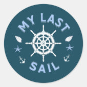 ラストセイル ネイビー バチェロレッテパーティー ラウンドシール (正面)