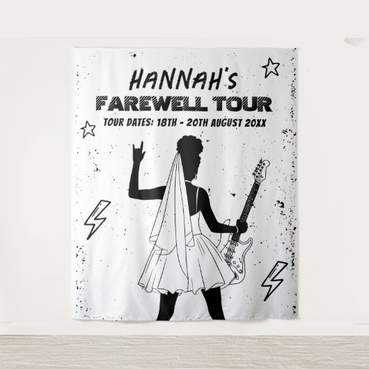 ラストツアーパンクロックバンドバチェロレッテウェルカムサイン タペストリー (正面)