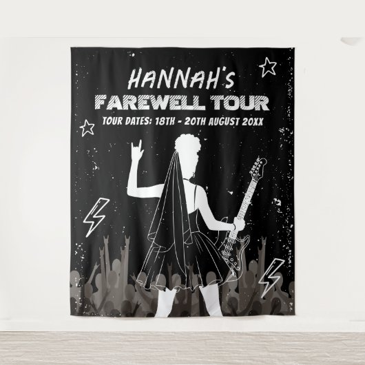 ラストツアーパンクロックバンドバチェロレッテウェルカムサイン タペストリー (正面)