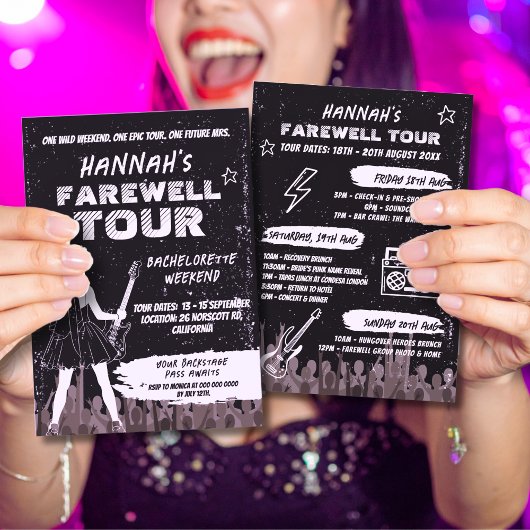 ラストツアーパンクロックバンドバチェロレッテ週末 招待状