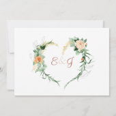 ラストテラコッタシャンパンホワイト結婚フローラ 招待状 (裏面)