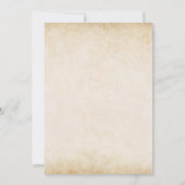 ラストテラコッタフラワーズバーンドオレンジ秋の結婚式 セーブザデート (裏面)