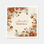 ラストテラコッタフラワーズブライダルシャワー スタンダードカクテルナプキン (正面)