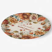 ラストテラコッタフラワーズブライダルシャワー ペーパープレート (アングル)