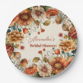 ラストテラコッタフラワーズブライダルシャワー ペーパープレート (正面)