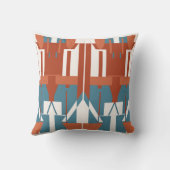 ラストテラコッタブルー地中海のシンメトリ クッション (裏面)