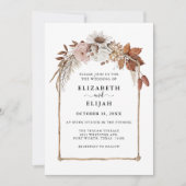 ラストテラコッタ秋フローラアーチ結婚ーズ 招待状 (正面)