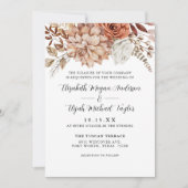 ラストテラコッタ秋フローラ結婚式招待状 招待状 (正面)