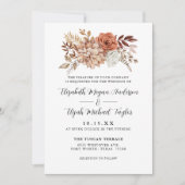 ラストテラコッタ秋結婚フローラ 招待状 (正面)