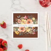 ラストテラコッタ結婚フローラ スタンダードカクテルナプキン (インサイチュ)