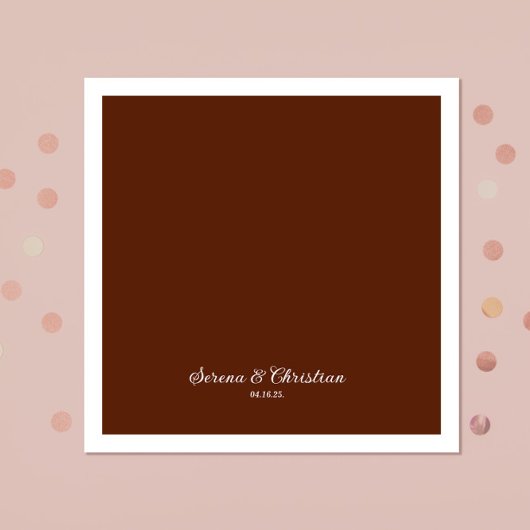 ラストテラコッタ結婚フローラ スタンダードカクテルナプキン