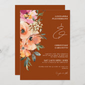 ラストテラコッタ結婚フローラ 招待状 (正面/裏面)