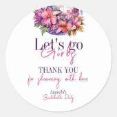 ラストディスコガールズピンクバチェロレッテパーティー ラウンドシール (正面)