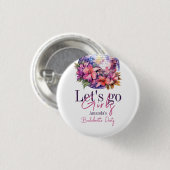 ラストディスコガールズピンクバチェロレッテパーティー 缶バッジ (正面&裏面)