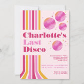 ラストディスコピンク独身最後の週末予定 招待状 (正面)