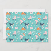 ラストディスコモダンレトロピンクブライダルシャワー 招待状 (裏面)