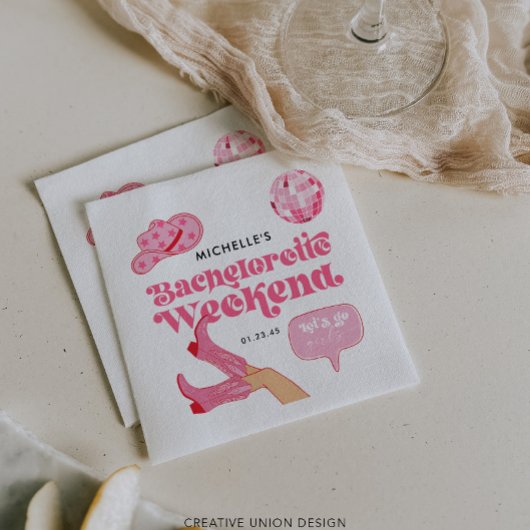 ラストディスコラデオ独身最後のパーティー スタンダードカクテルナプキン