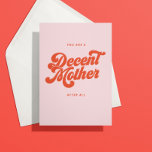 ラストディスコレタリングまともな母の日用カード カード<br><div class="desc">このおもしろいグリーティングカードは赤面のピンクの背景に赤いレトロインスパイアレタリングを備えている。フロント読は「結局きちんとした母親だ」と内側は「まともな母親の日を過ごす」と言う事で、人間関係の選択は無力ではなく、スナックと皮肉を評価する事でユーモアのあるある。</div>