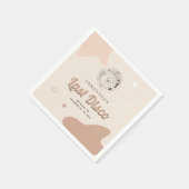 ラストディスコレトロ独身最後のバーティー用紙 スタンダードカクテルナプキン (角)