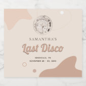 ラストディスコレトロ独身最後の女友達週末 スパークリングワインラベル (シングルラベル)