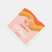 ラストディスコレトロ70年代独身最後の週末パーティー スタンダードランチョンナプキン (角)