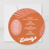 ラストディスコレトロ70'sバチェロレッテウィークエンドパーティー 招待状 (裏面)