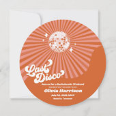 ラストディスコレトロ70'sバチェロレッテウィークエンドパーティー 招待状 (正面)