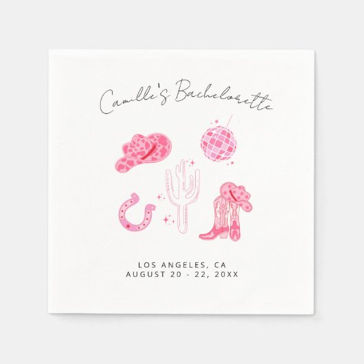 ラストディスコロデオバチェロレッテ スタンダードカクテルナプキン (正面)