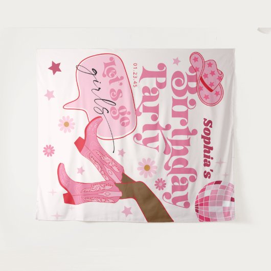 ラストディスコロデオ独身最後の夜会の背景 タペストリー (正面(横))