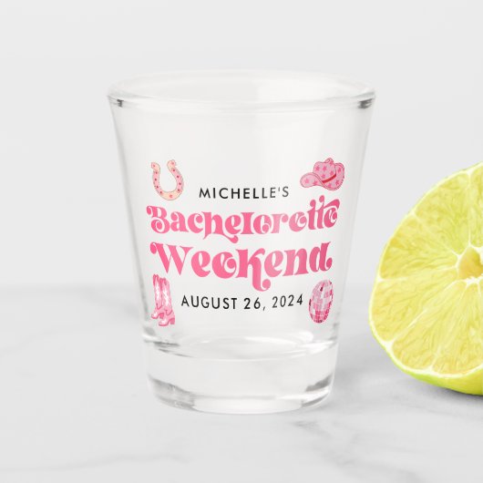 ラストディスコロデオ ブライズシャワー パーティー ショットグラス (正面)