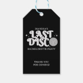 ラストディスコ名レトロシルバー70sバチェロレッテ ギフトタグ (正面)