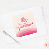 ラストディスコ独身最後のパーティー カスタムステッカー スクエアシール (封筒)