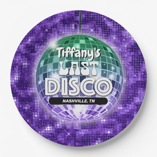 ラストディスコ独身最後のパーティー ペーパープレート (正面)
