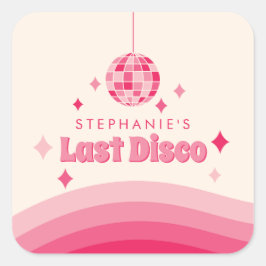 ラストディスコ独身最後の女友達パーティーカスタムステッカー スクエアシール